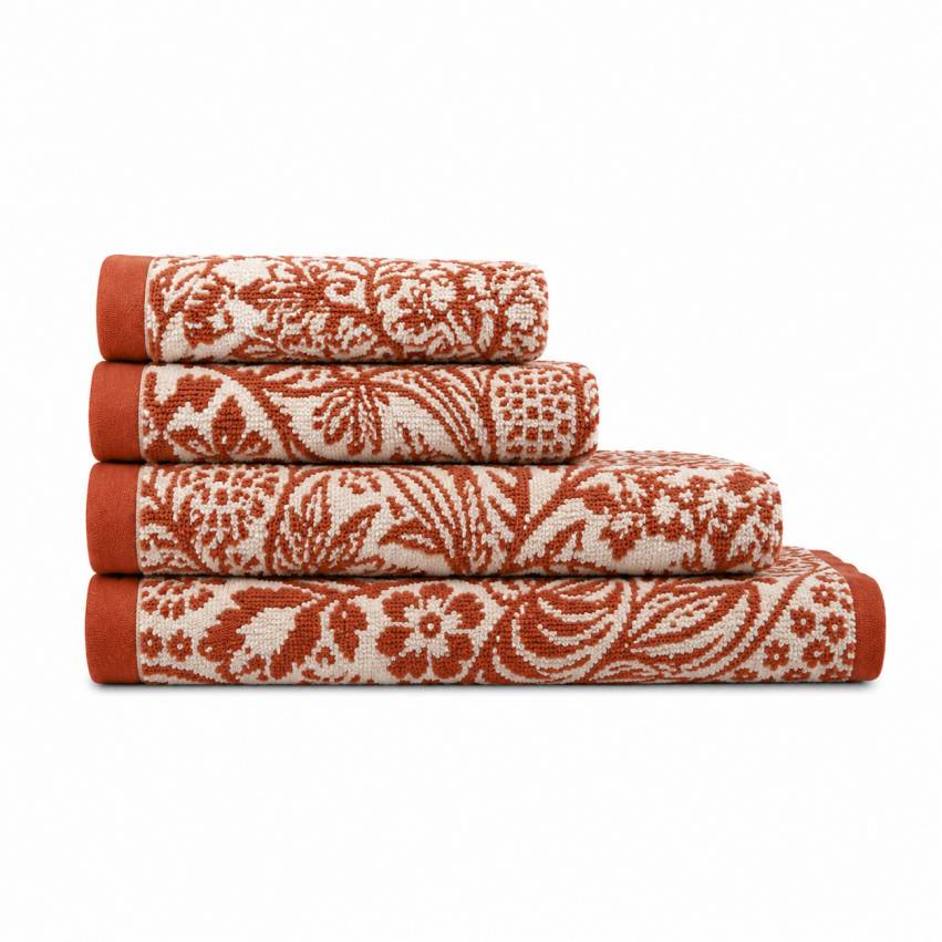 William Morris Håndklæde Strawberry Thief Linen Rust