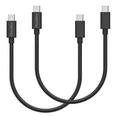 Lot 2 Cables 20cm USB-C USB-C Black for Samsung Galaxy S22/S22 PLUS/S22 ULTRA/S21/S21 FE/ S21 PLUS/S21 ULTRA/S20/S20 FE Phonillico®