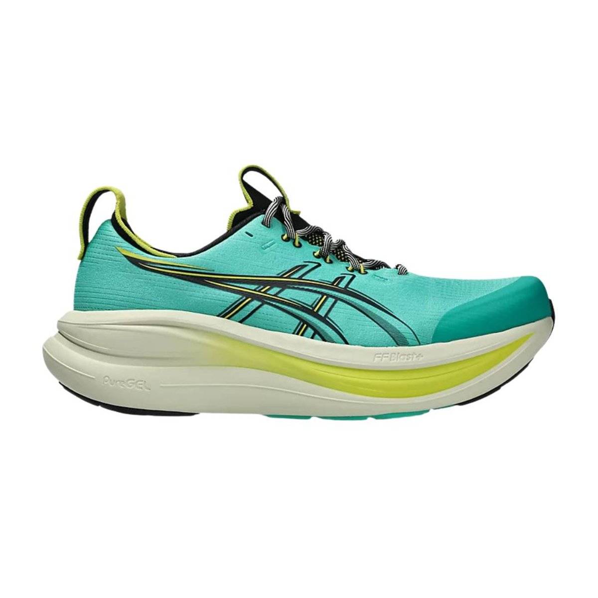Asics Gel-Nimbus 28 TR Green Black SS26 Running Shoes, Size 46 - EUR