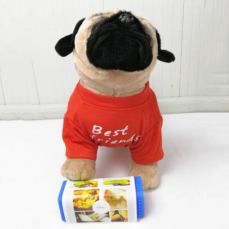 Round Neck T-Shirt Vest for Dogs — 7 Colours, S to XXL - Red / L-suit 5-7.5kg / SPC (L-suit 5-7.5kg)