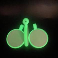 ready to ship high quality glow in the dark circle shape silicone pet tag durable for anti-lost pet dog cat id name tags