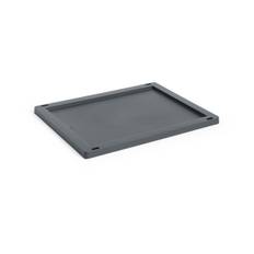 HAY Colour Crate låg plastic medium Charcoal