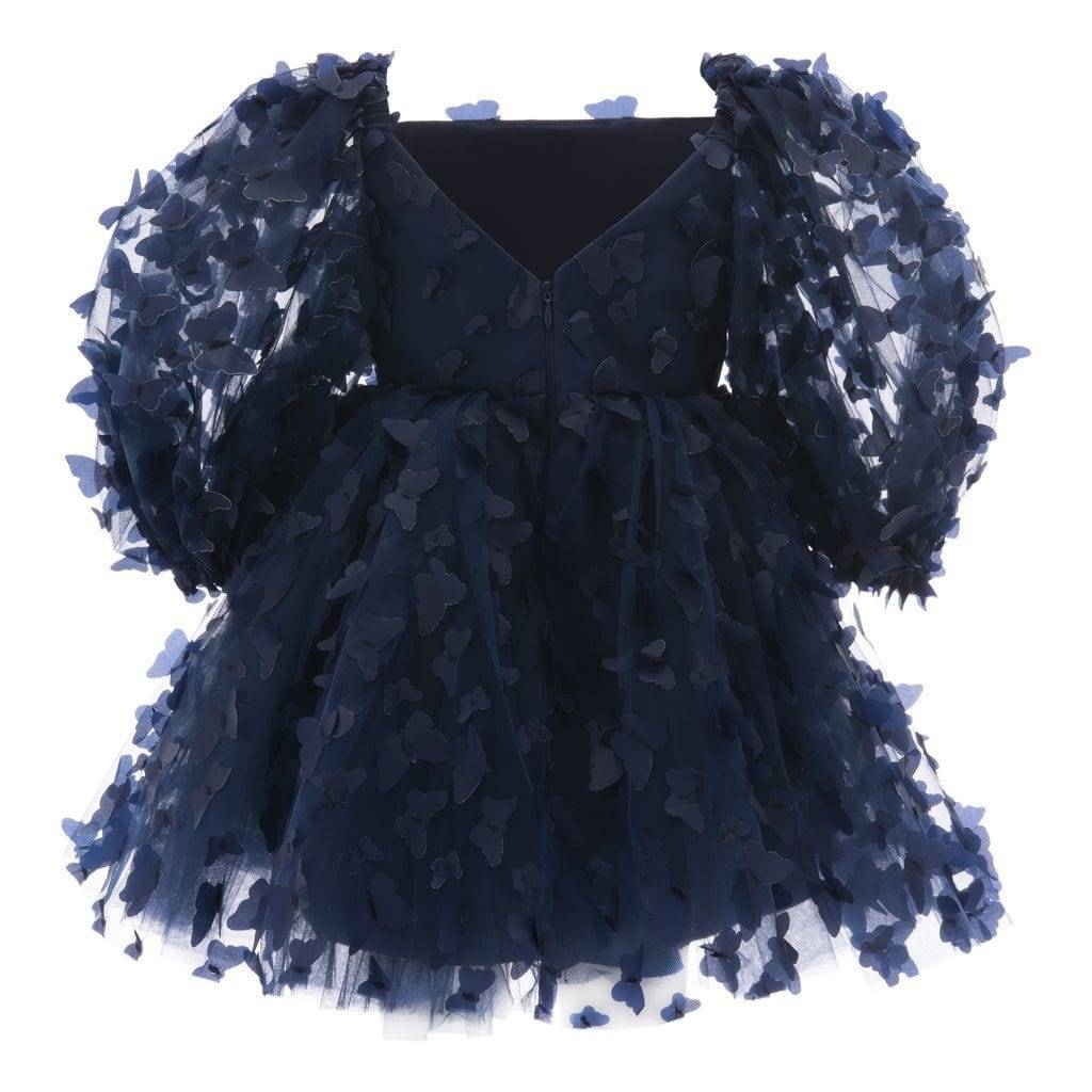 Navy Bell Mariposa Dress - Blue / 2Y (2Y)
