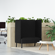 hög rygg soffa svart 109x56x121 cm tyg