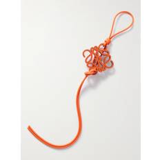 LOEWE - Anagram Leather Key Fob - Men - Orange