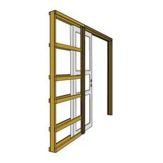 Swedoor Skjutdörrskarm Klarlackerad (Bredd: 9 Höjd: 21 Dimension: 122mm)