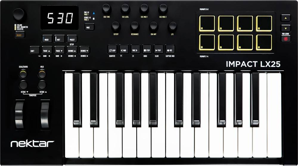Nektar Impact LX25mk3 – MIDI keyboard, 25 keys, pads & encoders