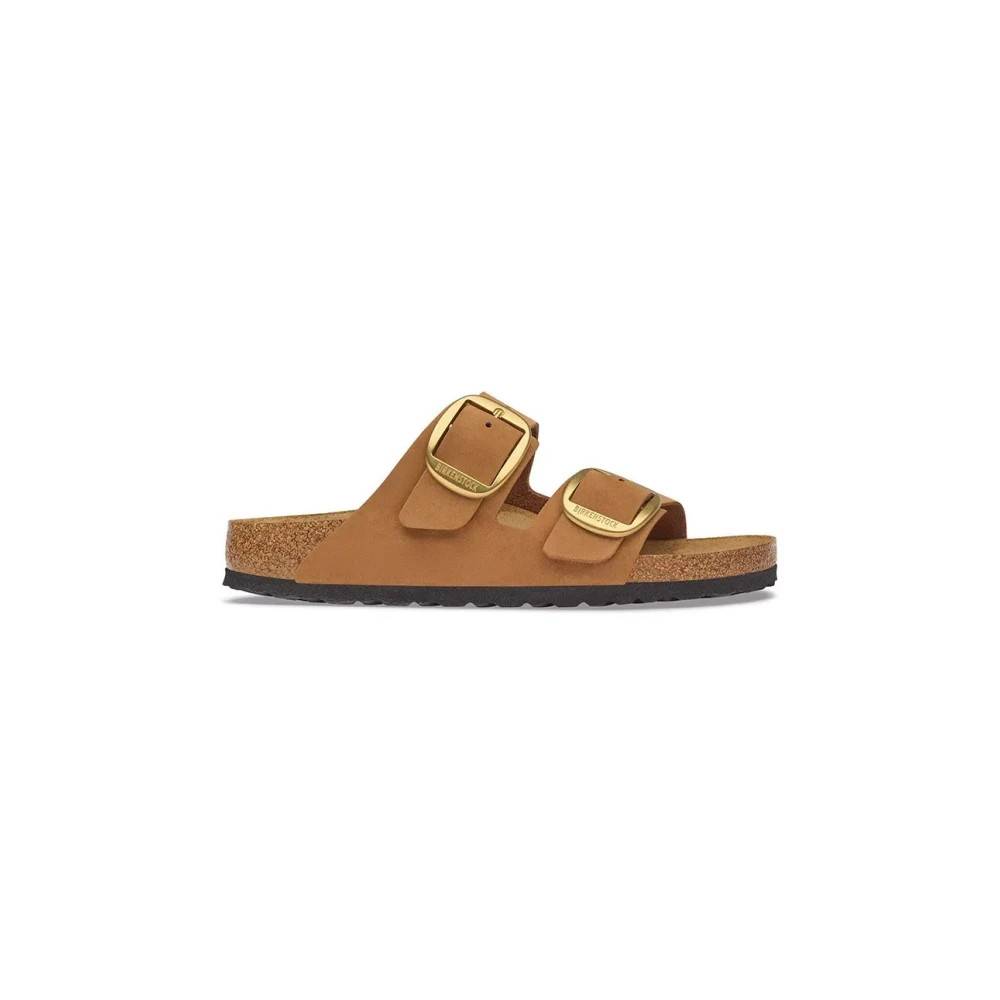 Birkenstock Arizona Big Buckle Nubuck Leather - Sko - Dame - Brun - 38 EU - Læder