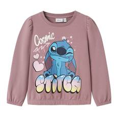 Name It Sweatshirt - NmfJessi Stitch - Elderberry - Name It - 6 år (116) - Sweatshirt