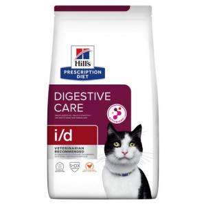 Hill's Prescription Diet I/D Digestive Care kattfoder med kyckling. Förpackning: 2 x 3 kg