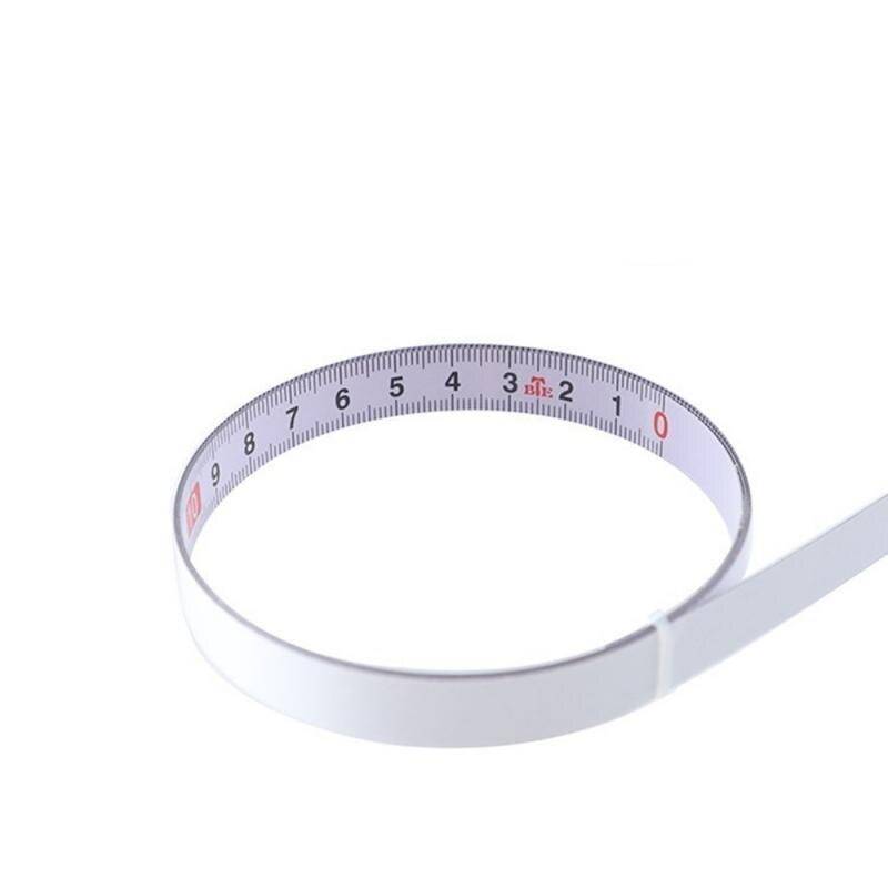 Metriskt geringsband måttband 0.5 '' stål självhäftande skala linjaltejp 1-10m för fräsbord såg t-spår träbearbetning - 5m- mittpunkt