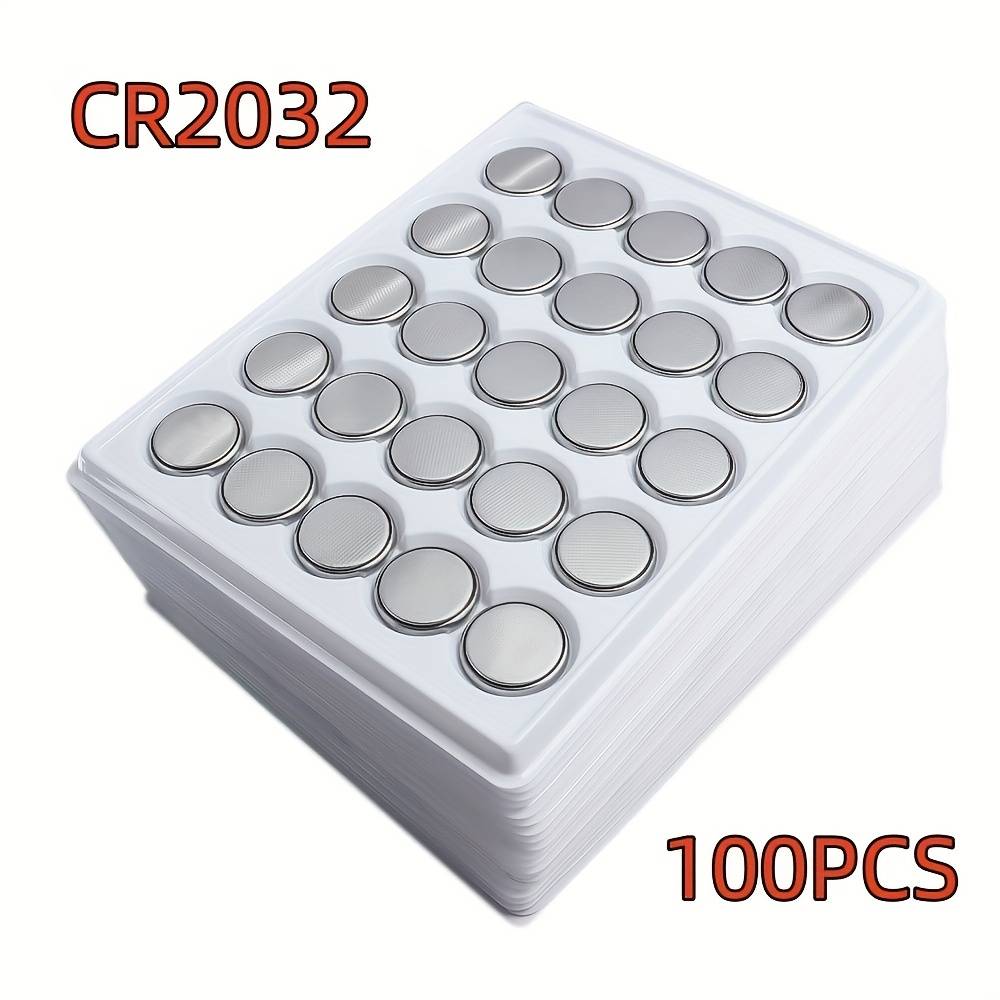 TEMU 100pcs Cr2032 Battery 3v Lithium Button Batteries 2032 Battery Dl2032, Ecr2032, Lm2032 For Remotes Watches Calculators Door Chimes Key Fobs, Etc