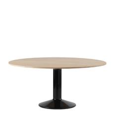Muuto Midst Bord Ø160 - Sort Linoleum Oiled Oak - Svart