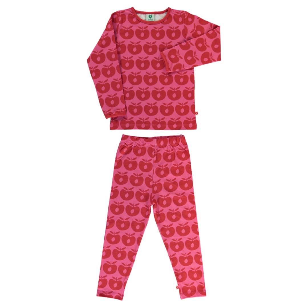 Tøjsæt med æbler - Pink / 3-4