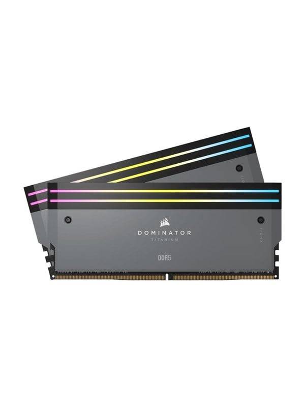 Corsair Dominator Titanium DDR5-6000 - 32GB - CL30 - Dual Channel (2 pcs) - AMD EXPO & Intel XMP - Grå med RGB