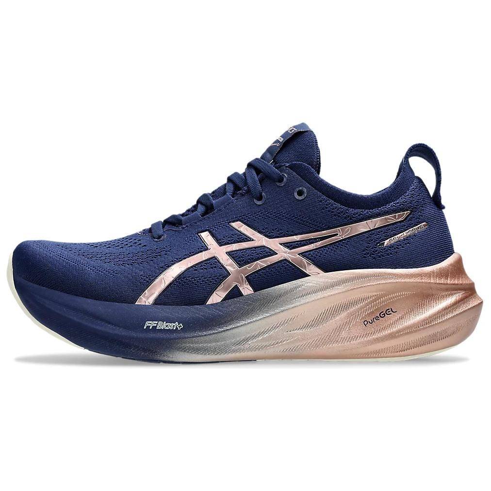 ASICS Gel Nimbus 26 Platinum Blue Expanse Rose Gold Dam 1012B740-400 cm gyllene