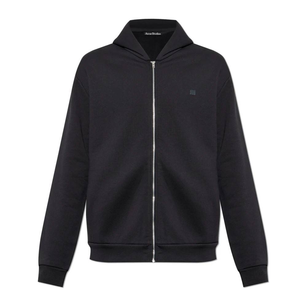 Acne Studios Face Zip-Up Hoodie-- Sweatshirts - Herre- Sort- XS- Bomuld- Face Zip-Up Hoodie