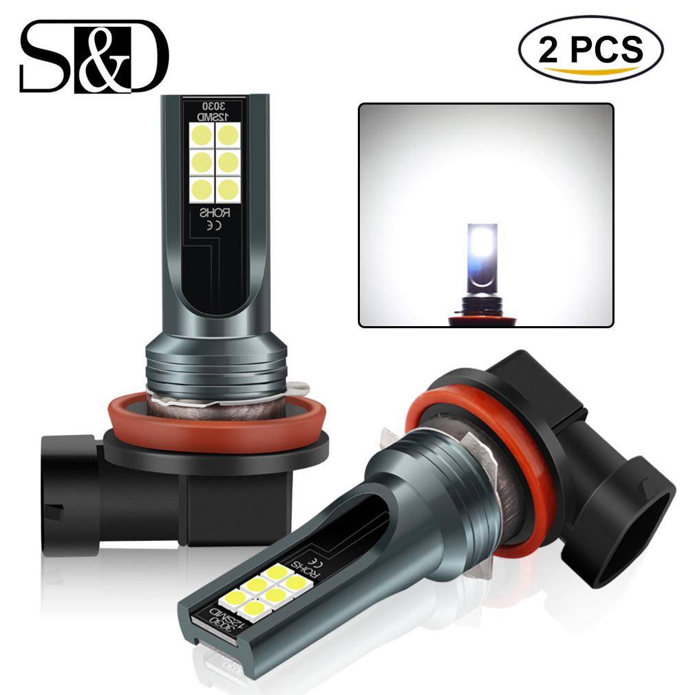 2st Super Bright H11 Led H7 H8 9005 9006 HB4 HB3 Bil CSP LED Dimljus Strålkastare Glödlampor DC12-24V 6000K Vit Auto Dimlampa DRL gray