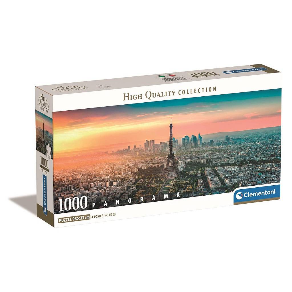 Cities View Paris 1000-bitars panorama pussel Compact Clementoni