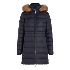 TOMMY HILFIGER Tyra Down Coat With Fur |Marinblå |XL