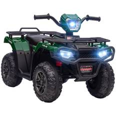 HOMCOM børne-ATV, 12V med LED-lys Musik i 3-5 år, Grøn