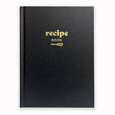 Betterday Studio tom receptbok med plats för 50 recept | tom receptbok - tom receptbok för egna recept | DIY receptbok, gör din egen receptbok, tom kokbok, svart