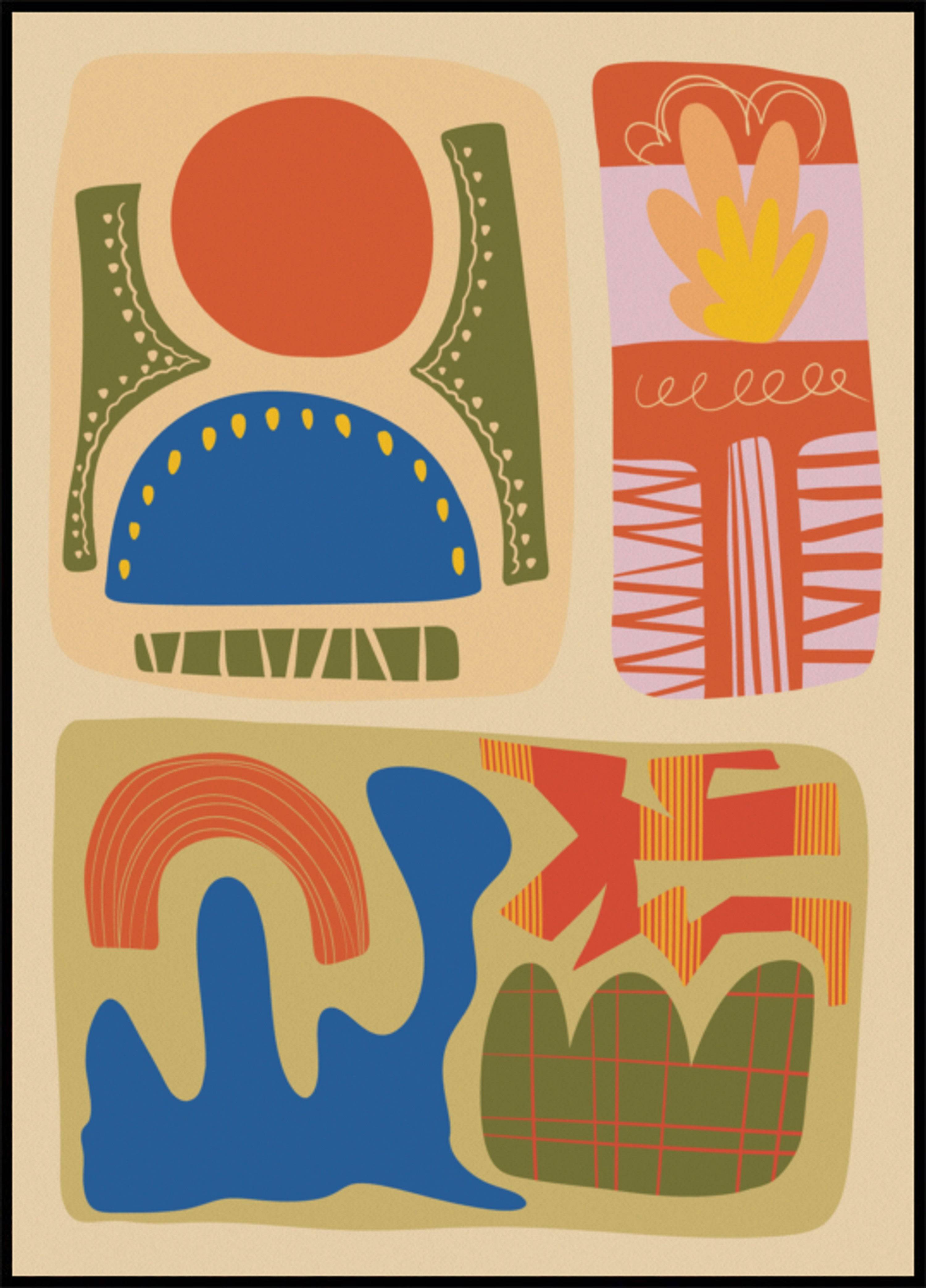 Modern Abstract Shapes (100x140) - Plakater > Osorterade verk, BD