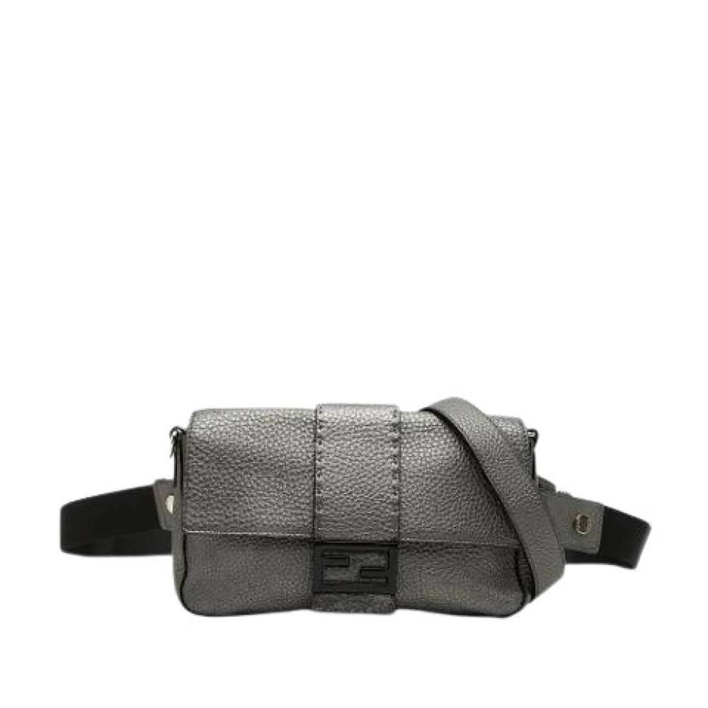 Fendi Vintage Pre-owned Satchel - Vintage - Dame - Grå - ONE SIZE - Uld