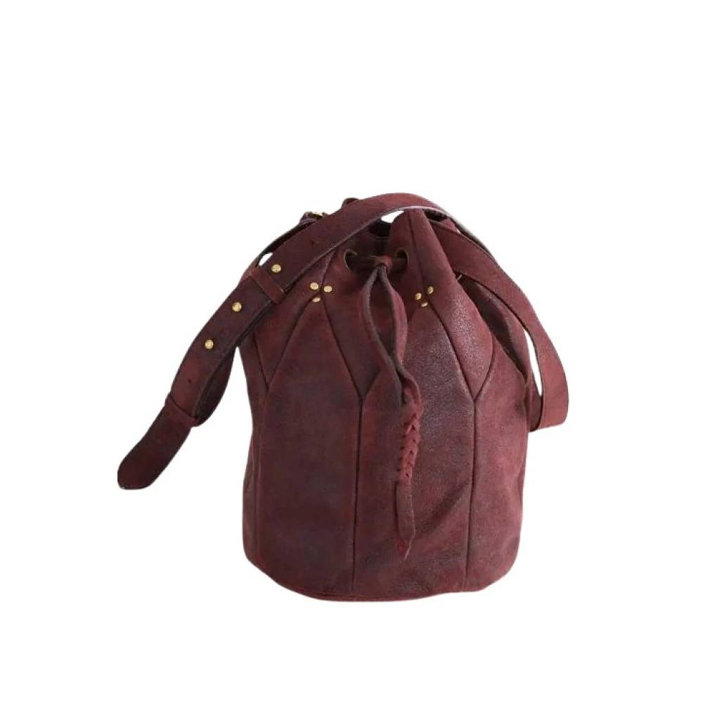 Jérôme Dreyfuss Pre-owned Pre-owned Læder Bucket Bag - Vintage - Dame - Rød - ONE SIZE - Læder