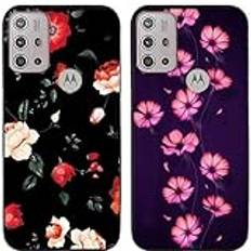 Fodral till Motorola Moto G10/G20/G30 I Little Flower Tryckt I TPU gel silikon I 2 st baksida telefonfodral skydd