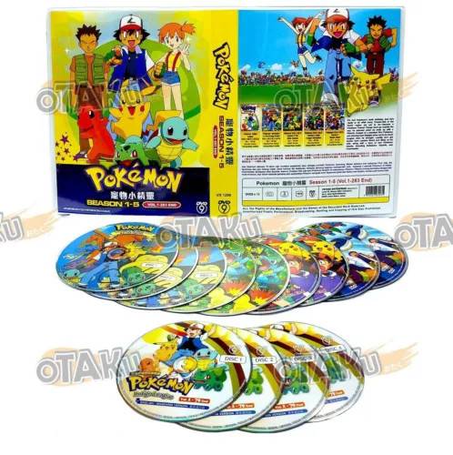 Pokémon (Sæson 1-5) - Anime TV-serie DVD (Episoder 1-283, Engelsk Dubbing)