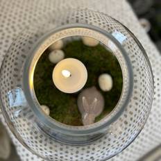 LED Bloklys 5 x 10 cm Deluxe Homeart