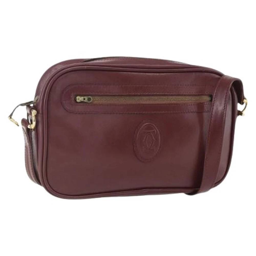 Cartier Vintage Pre-owned Vintage Cross Body Taske - Vintage - Dame - Rød - ONE SIZE - Uld