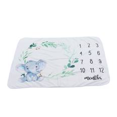 Baby Monthly Milestone Blanket Soft Safe Branch Elephant Reasonable Size Newborn Photography