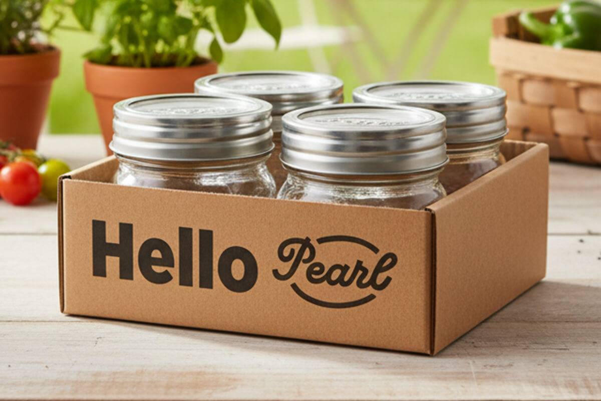 4st Masonjar, Pearl 250ml med Luna Lock
