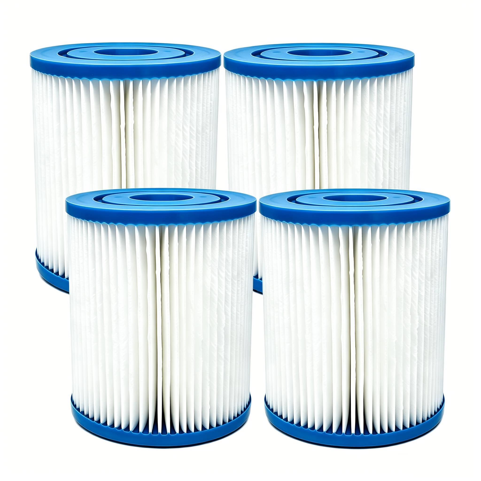 TEMU 4/6/12pcs, Type I Pool Filter Cartridge, Pool Filter Cartridge Size 1 For 58093, For 300/330 Gal/ Pumps, Pool Filter Replacement For Garden Outdoor Yard Swimming Pool Cleaning Supplies