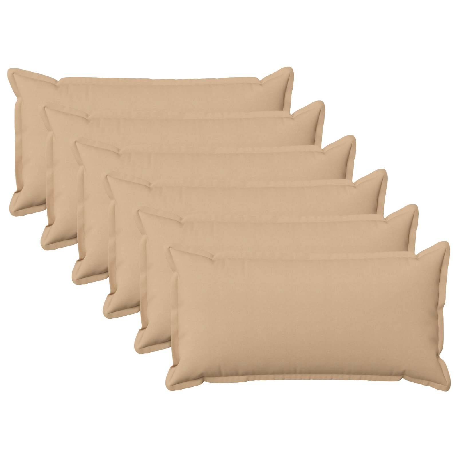 Pude med pude HOUTEN 6 stk. Cremefarvet Faux Linned
