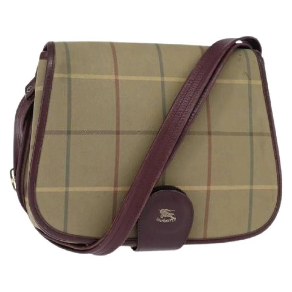 Burberry Vintage Pre-owned Canvas Skuldertaske - Vintage - Dame - Beige - ONE SIZE - Uld