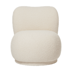 Ferm Living Rico lounge chair piccolo fåtölj swivel Nordic Bouclé-Off-white - Vit