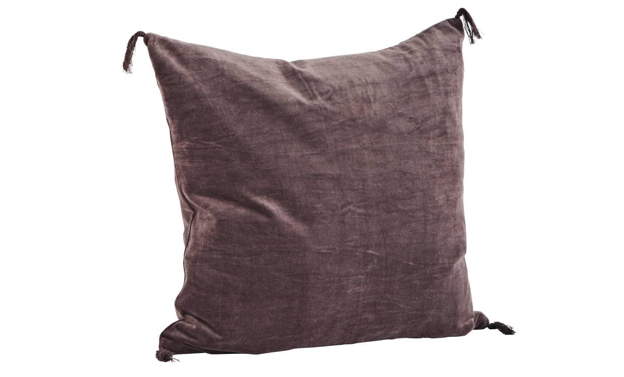 VELVET Kuddfodral 50x50 Mörklila
