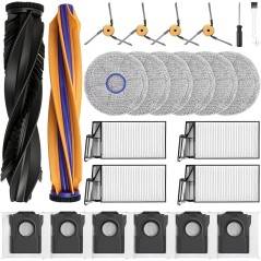 Tilbehør til Dreame X60 Pro Ultra / X60 Max Ultra – 24 stk. (klude, støvposer, HEPA-filtre, børster).