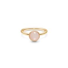 JULIE SANDLAU LUMINA RING PEACH MÅNESTEN - YG-RI184PAMN