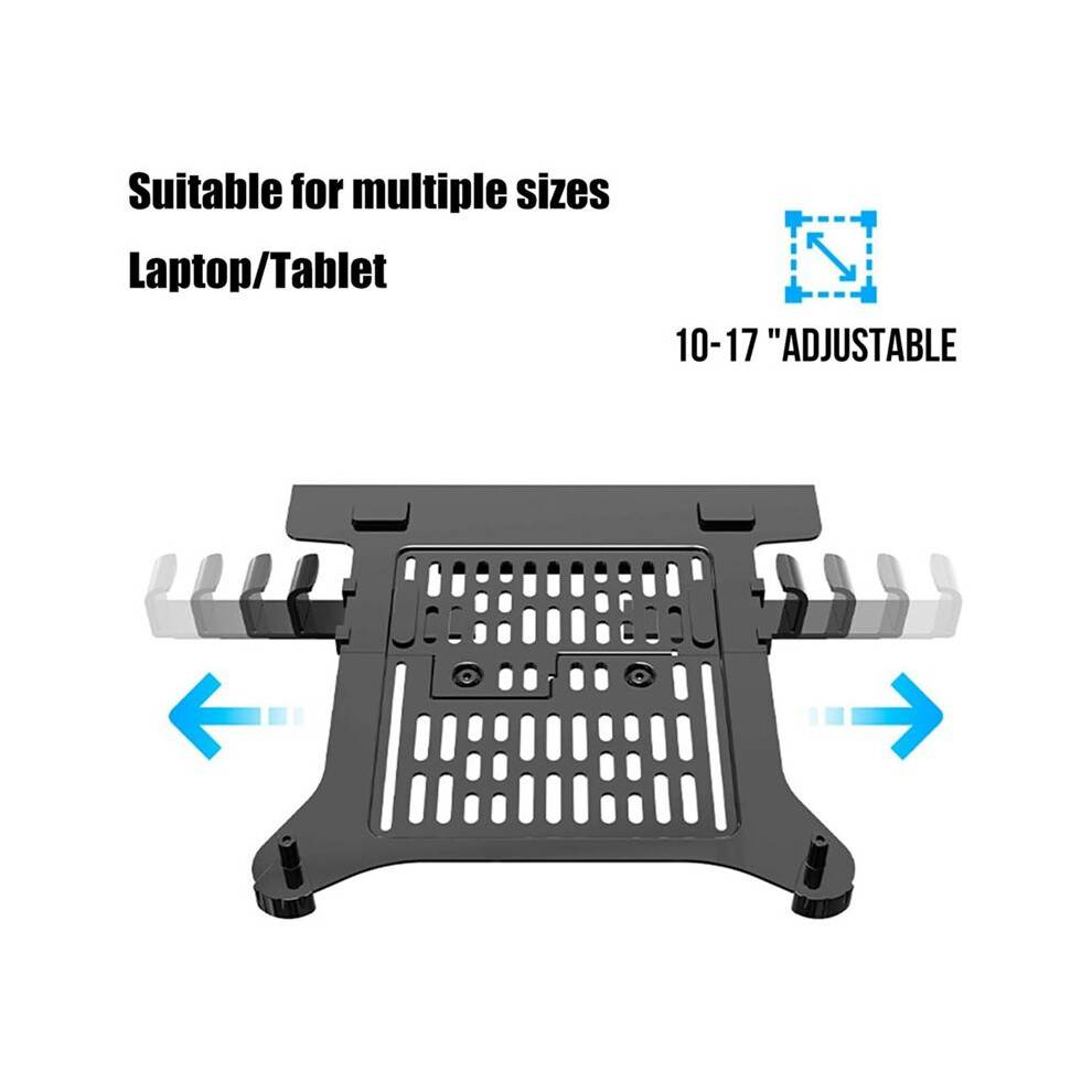 New FP-2 Laptop Mount Tray Laptop Holder Arm Mount Vented Notebook Tray Expandable Clamps for 10-17Inch Notebook
