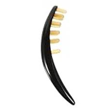 NOLITOY 1st Ox Horn Huvud Kam Terapi Massage Kam Tillbaka Guasha Meridian Massage Stick