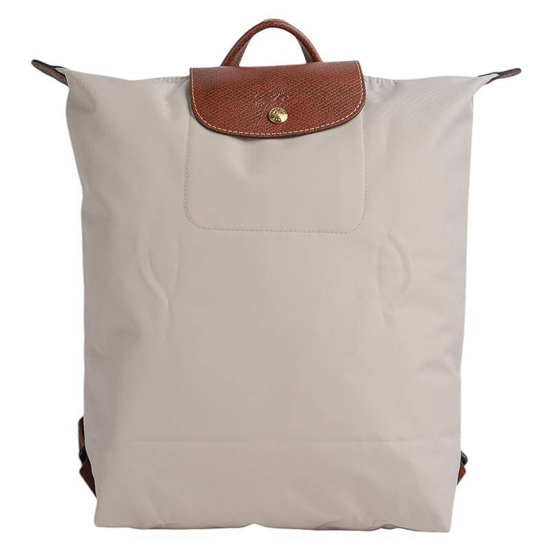 Longchamp Le Pliage Original Adjustable Wide Shoulder Strap Nylon Backpack Medium Women backpack Pebble 10284089349 Basic Set (Bag)