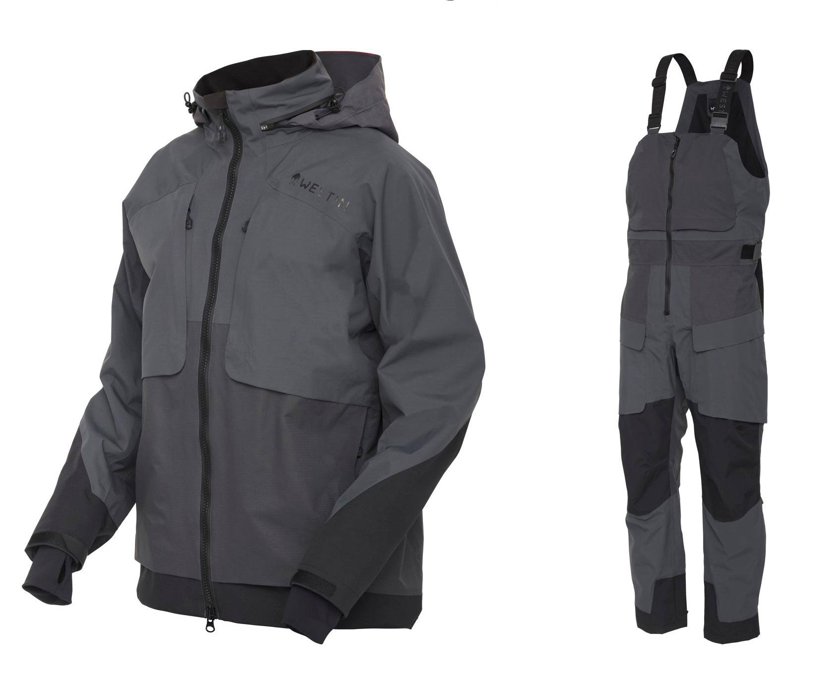 Westin W4 Jacket & Bibs Gunmetal I Set (Storlek Jacka: XL, Storlek Bibs: XL)