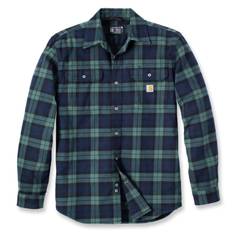 Carhartt Men's Flannel L/S Plaid Shirt Frosted Balsam, L