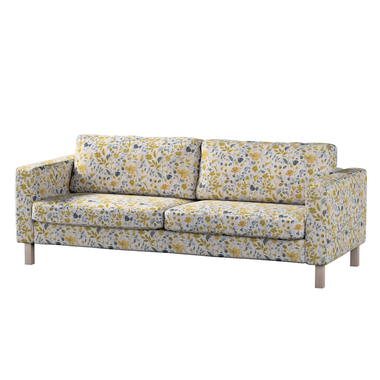 Karlstad betræk 3 personer 204cm, Boucle naturhvid, terracotta, gul og grøn, 204 X 89 X 64 CM, Cosy Home