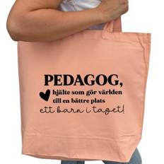 Pedagog/Lärare - Hjälte som gör världen till en bättre plats - Tygpåse Lärare - Rosa