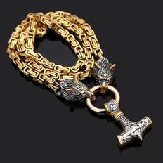 Halsband Pure Golden Wolves Silver/Guld